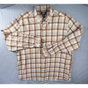 Cutter and Buck Button Down Long Sleeve Plaid Shirt Men's XL Everyday Classic